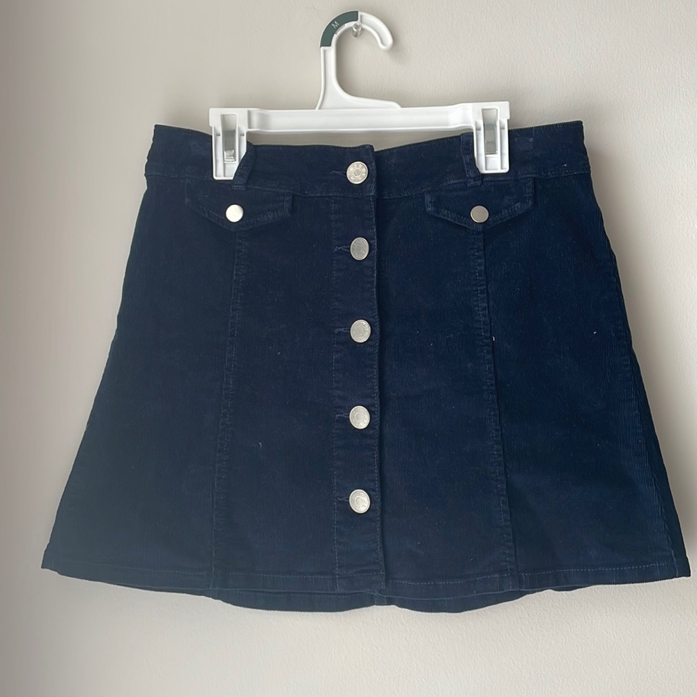 BDG URBAN OUTFITTERS royal blue velvet mini skirt